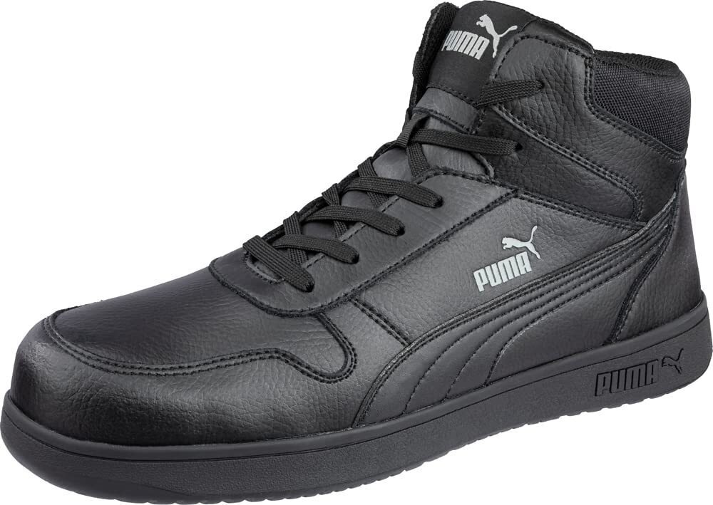 PUMA WOMEN'S FRONTCOURT BLACK MID WNS EH INDUSTRIAL SHOE, 7.5